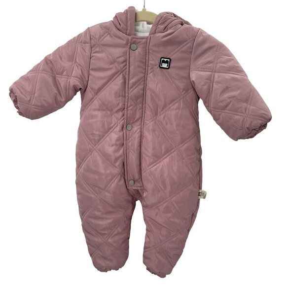 Murmurbear Pink Rose Fleece-Lined Quilted Snow Suit 18-24 Months - Picture 1 of 16